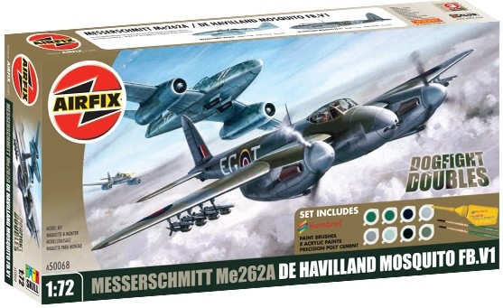 Messerschmitt Me262A and De Havilland Mosquito Dogfight Double