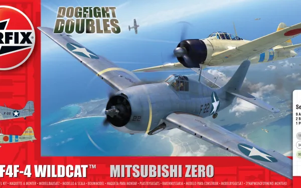 Grumman F-4F4 Wildcat & Mitsubishi Zero Dogfight Double